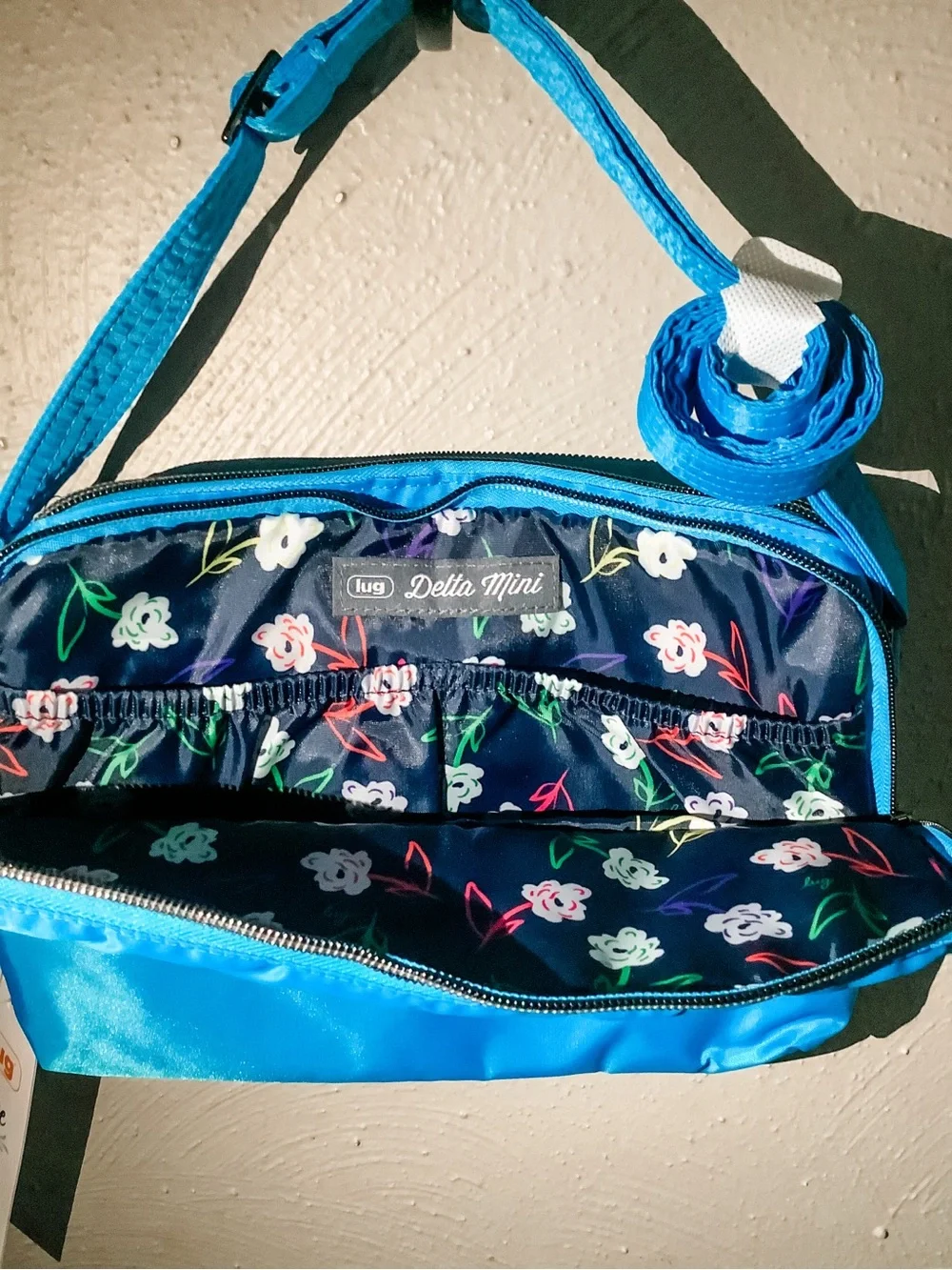 NWT Lug Coastal Blue Delta Mini Crossbody 10.4 Tablet/Ipad case
